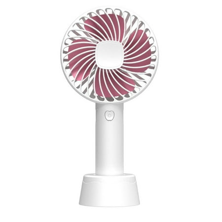 

Mini Portable Fan Dual Motors Powerful Handheld Fan Small Desk Fan with Base Lightweight USB Rechargeable Fan for Stylish Girl Women Men Indoor Outdoor white white，G23679