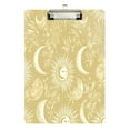 thumbnail image 2 of Facial Sun Moon Pattern 12.5x9in Clipboard, Durable Acrylic with Metal Clip and Wall Hook for Office or Classroom, 2 of 10