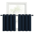 thumbnail image 2 of NICETOWN Short Curtains Half Window Curtains for Bedroom, Blackout Thermal Insulated Curtains Energy Efficient Privacy Grommet Window Treatment, Navy Blue, 52"x30", Set of 2, 2 of 7