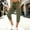 Army Green, variant on Women Hiking Pants Elastic Waist Linen 7/8th Loose Cargo Pants