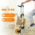 thumbnail image 3 of 380 LB Capacity Folding Hand Truck Heavy Duty Foldable Dolly Cart with Wheels, 3 of 6