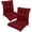 Burgundy, variant on Outdoor Chair Cushions High Back Waterproof Set of 2 Tufted Burgundy Patio Rocking Chair Replacement Seat Back Cushion for Indoor Outodoor Patio Dining Chair 41.7"*20.8"*3.9"