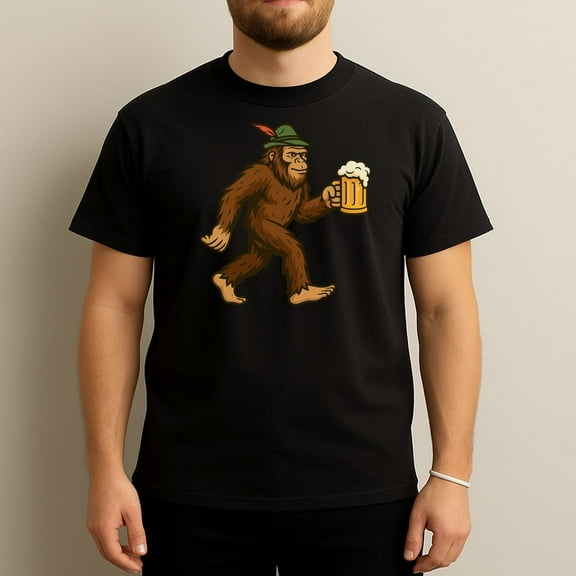 Beer Sasquatch Funny Drinking T-Shirt