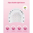 thumbnail image 2 of UV LED Nail Dryer Lamp, 48W Portable Professional Automatic Nail Dryer with 33 LED Lights, 4 Timers 10s/30s/60s/90s, Perfect Salon Nail Dryer Lamp for All Gels, 2 of 4