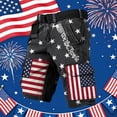 thumbnail image 5 of CAIVO Mens Cargo Shorts 4Th Of July Patriotic Print With Pockets Loose Fit Lightweight Outdoor Casual Summer Everyday Wear Leisure Beach Bottoms,Black,L, 5 of 5