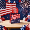 thumbnail image 6 of chaungfeng 12 Pack American Flag Gift Bags, 4th of July Patriotic Stars and Stripes Reusable Totes Non Woven Candy Totes for Independence Day Birthday Party Supplies(7.9" x 7.9" x 3.5"), 6 of 7
