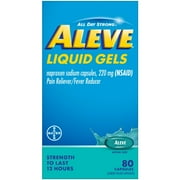 Aleve Naproxen Sodium Pain Reliever - Fever Reducer -- 220 Mg - 80 Liquid Gels
