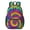 Purple and Yellow, variant on Orange and Green Tie Dye Pattern 17" School Backpacks for Teens,Waterproof Oxford Fabric,S-Shape Padded Straps for School,Travel,Hiking,Camping