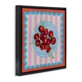 thumbnail image 2 of Stupell Industries Eclectic Red Cherries over Pink Stripes Black Floating Frame Canvas Art, 18 x 18, by Rachael Reese, 2 of 8