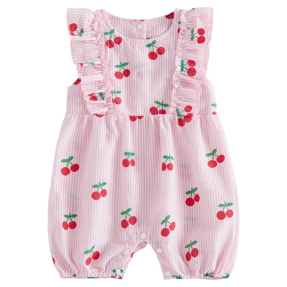 Akiihool Short Sleeve Onesies Girl Baby Girls Bodysuit for Newborn and Infant (Light Pink,12-18 Months)