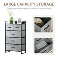 thumbnail image 4 of HOMCOM 5-Drawer High Fabric Storage Bedroom Closet Dresser Bins w/ Shelf, 4 of 9