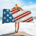 thumbnail image 5 of Tuphregyow Oversized American Flag Beach Towel Patriotic USA Design, Lightweight Striped Pool and Spa Towel, Fast Drying 60x30 Inch Travel Towel multicolor, 5 of 6