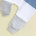 thumbnail image 4 of TOWED22 Baby Boy Clothes Outfits Fall Long Sleeve Color Block Sweatshirt Tops Casual Pants Newborn 2Pcs Set,Blue,12-18 M, 4 of 6