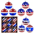 thumbnail image 2 of Independence Day 6cm-8cm Set Electroplated Hand Red White And Blue Day Decorations, 2 of 6