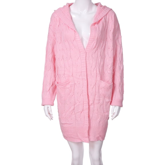 Vedolay Women's 2023 Tops Womens Fashion Casual Long Sleeve Open Front Business Lapel Suit Jacket,Pink One Size