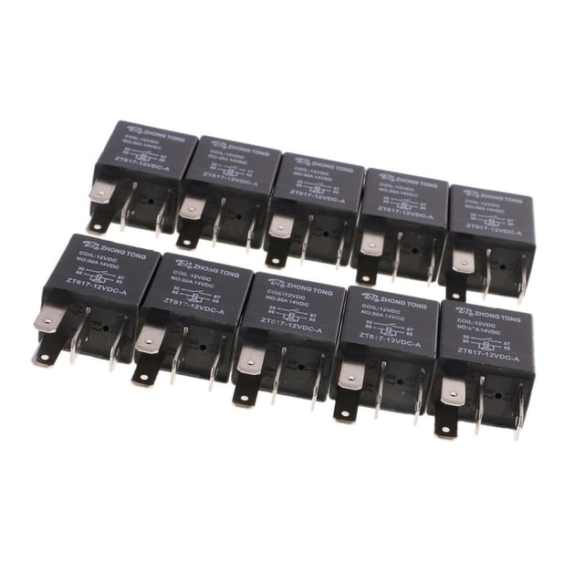 Riwesomey 10 Pieces Automotive Car 12V 4-Pin Amp Kit Relay 30 for Fuel Pump Light Horn Vehículos, repuestos y accesorios Mis