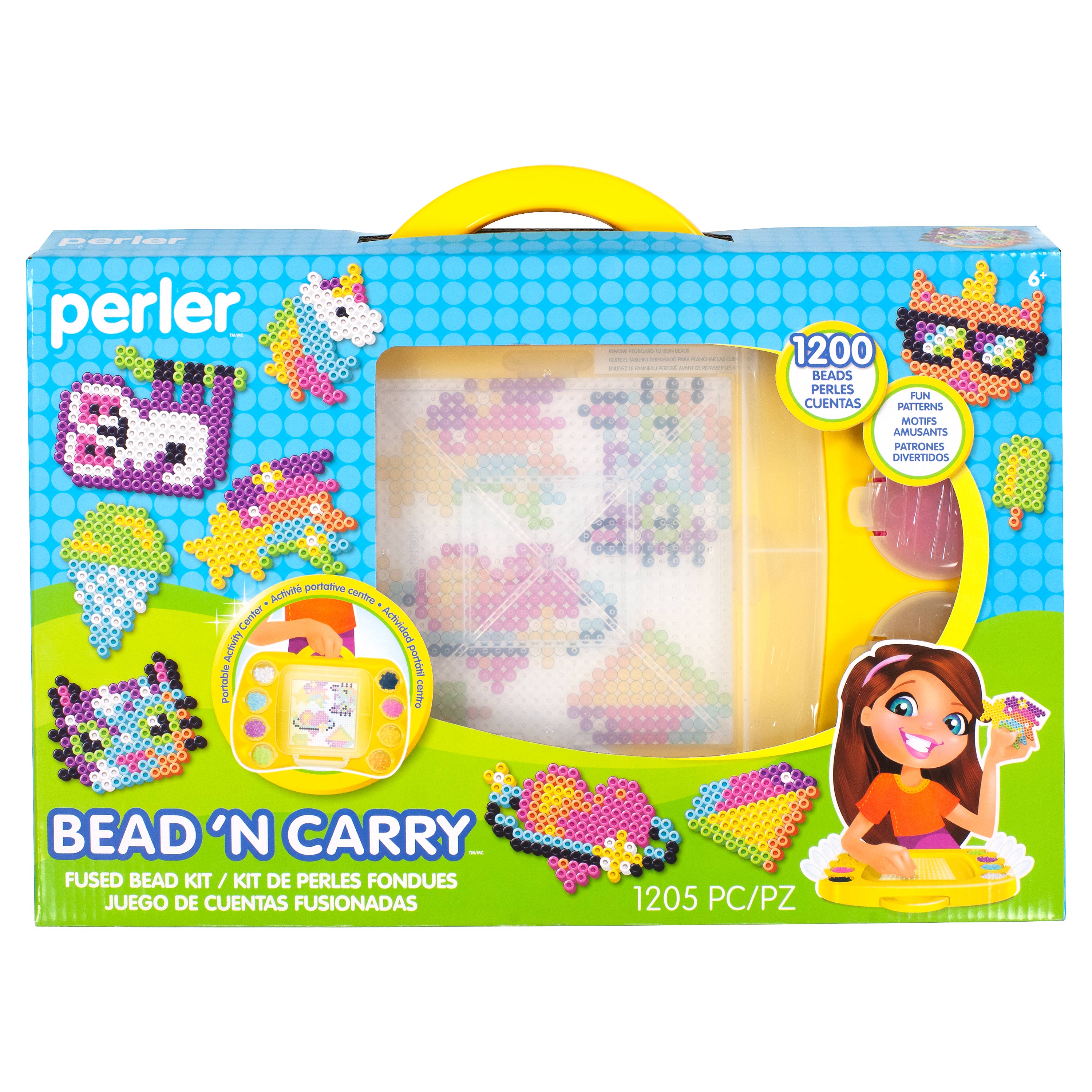 Perler Bead 'N Carry Fused Bead Activity Kit, Ages 6 and up, 1205 Pieces - image 3 of 5