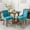 Blue, variant on Ultra Dining Chairs Set of 2,Dining Room Chairs with Solid Wood Legs and Nail Head,Fabric Chair for Kitchen Dining Room Living Room Leopard