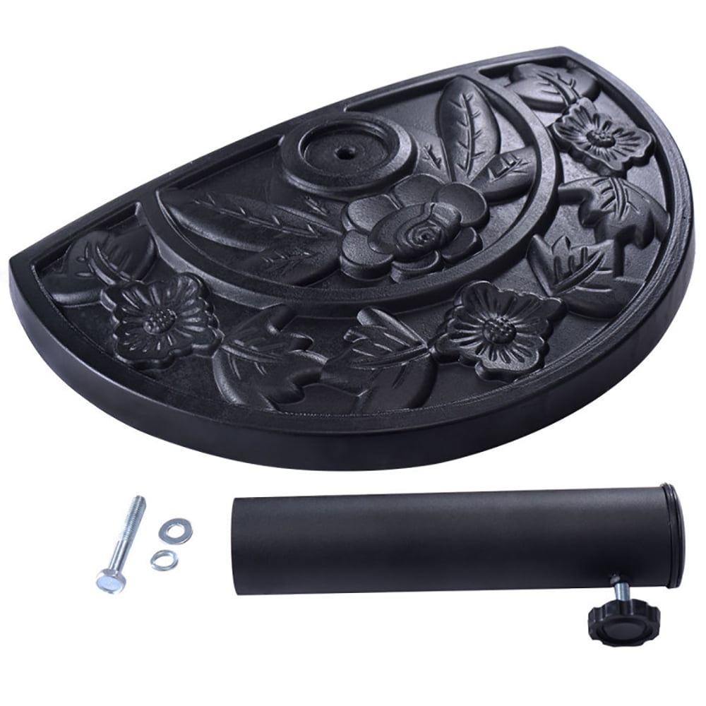 Aimee Lii 20 inch Outdoor Patio Half Round Umbrella Base, Patio Umbrella Stand Aimee Lii 20 inch Outdoor Patio Half Round Umbrella Base, Patio Umbrella Stand