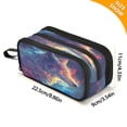 thumbnail image 3 of ALAZA Wolf with Galaxy Pencil Case Bag 3 Compartment Pen Pouch Large Storage Holder Box Organizer, 3 of 8