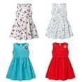 thumbnail image 4 of Esaierr Toddler Baby Sleeveless Printed Dresses Kids Flower Girls Spring Summer Princess Dresses Cotton Party Dress for Girls 6 Months-6 Years, 4 of 9