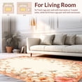 thumbnail image 2 of ODIKA 5'x7' Machine Washable Non-Slip Area Rug, Vintage Botanical Scroll with Flourishing Petal Embellishments High Traffic Rug, Peach, 148048, 2 of 7