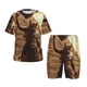 thumbnail image 1 of Balery Egyptian Cat Pharaoh Magic Conjunto de Pijama Infantil de Manga Corta con Estampado – Ropa de Dormir de Algodón Suave-4X-Large, 1 of 6