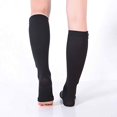 thumbnail image 3 of 2 Pairs Compression Socks Toe Open Leg Support Stocking Knee High Socks with Zipper, 3 of 6