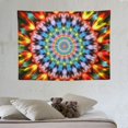 thumbnail image 4 of ONETECH Trippy Rainbow Spiritual Tapestry Psychedelic Abstract Colorful Vortex Wall Hanging Decor Mandala Hippie Large Tapestry Background for Bedroom Living Room Dorm, 4 of 7