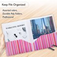 thumbnail image 5 of BAZIC 2 Pockets Poly Folder, Stripes Portfolio, Document Folders, 6-Pack, 5 of 8