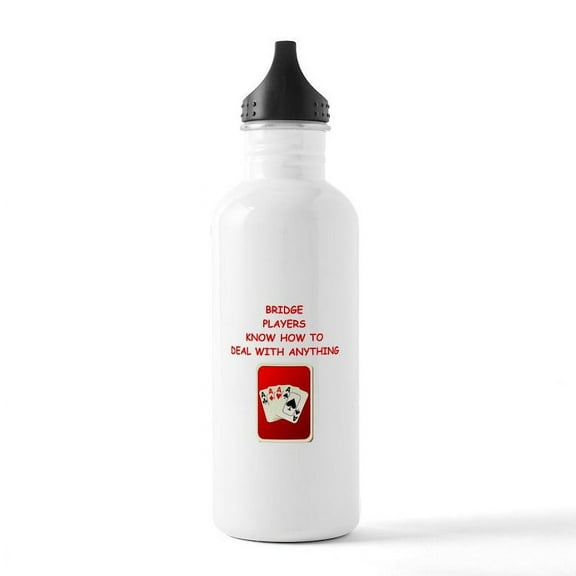 CafePress - A Funny Bridge Joke On Gifts And T Shirts. Water B - Stainless Steel Water Bottle, Sports Bottle, 1.0L