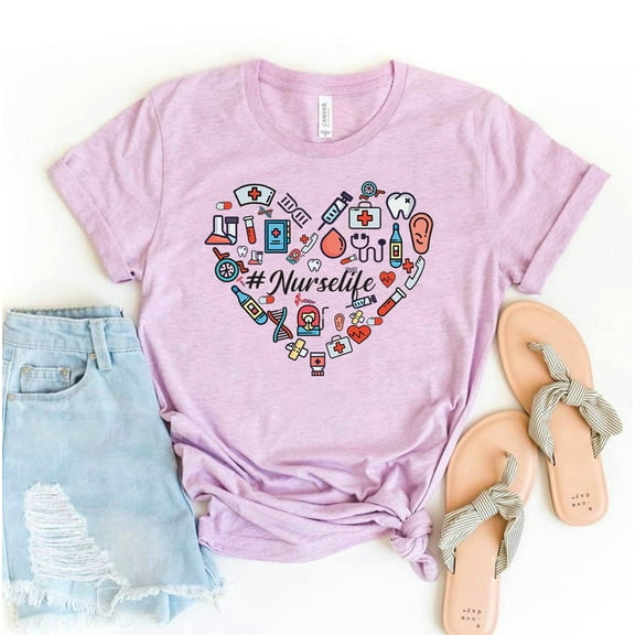 Nurse Life T-shirt Shirt Nursing Grad Gift Comic Tee Appreciation Top Rn Shirts Future Healthcare Stethoscope