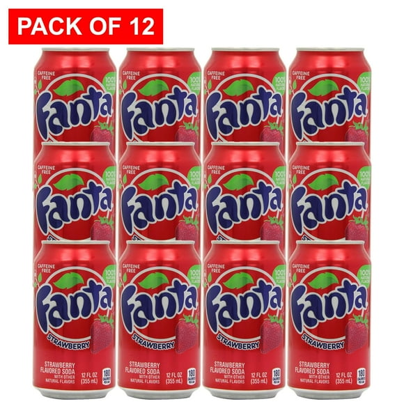 Fanta - Strawberry - Cans, PACK of 12