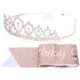 thumbnail image 2 of Faja de cumpleaños, Tiara de niña de cumpleaños, decoración de fiesta de princesa, Tiara de diamantes de imitación de grado profesional, 2 of 9