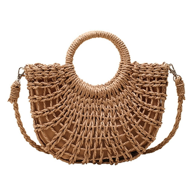 Bolso Bandolera Cgtredaw para Mujer Tejido Con Cordón Caqui