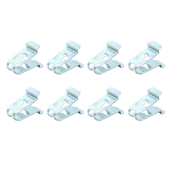 8pcs Sliver Tone Car Console Metal Retainer Trim Clip 20mm x 30mm