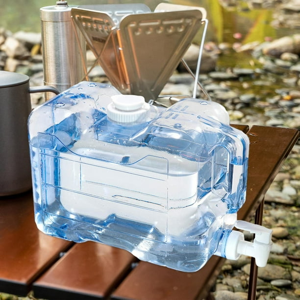 Starnearby Bidon d'eau avec Robinet 12L, Réservoir d'eau Potable, Jerrican Eau Camping, Conteneur d'eau sans BPA pour Camping, Randonnée, Barbecue, Pêche, Véhicule (11L Blanc