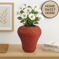 thumbnail image 6 of Benjara Kema Decorative Flower Vase- Strawberry Accent- 15" Red Ceramic, 6 of 6