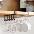 thumbnail image 4 of OIUR Coffee Cup Holder Hanger Hook Rust-Resistant Strong Load-bearing Easy to Install Under-Cabinet Mug Holder Rack, 4 of 7