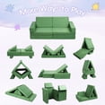 thumbnail image 5 of Tolead Kids Play Couch, Modular Furniture Set with 6pcs, Dark Green, 5 of 8