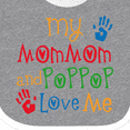 thumbnail image 4 of Inktastic Mommom and Poppop Love Me Boys or Girls Baby Bib, 4 of 4
