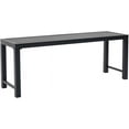 thumbnail image 4 of Black Outdoor Bench, Outdoor Metal Backless Bench, 46" Patio Garden Bench for Outdoor, All Wheather Outdoor Bench for Garden, Backyard, Porch, Black, 4 of 14