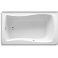 thumbnail image 5 of Kohler 1239-GHLA-0 60 x 36 in. Mariposa Alcove Heated Bubblemassage Air Left Bath Drain - White, 5 of 7