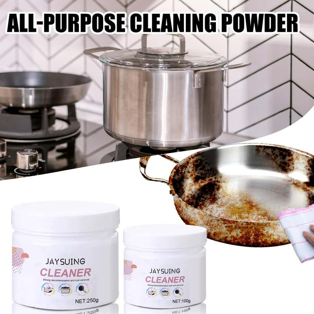 Polvo Limpiador En Espuma Multiusos: Elimina La Grasa y El Óxido de La Cocina Al Instante, Limpiador En Remojo para Estufas, Hornos, Fregaderos, Azulejos y Acero Inoxidable.