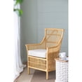 thumbnail image 5 of A&B Home Rattan Armchair with Cushion - Yellow Finish - White Cushion, 5 of 7