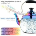 thumbnail image 3 of ROYDOM Whistling Tea Kettle Stainless Steel Teapot, 2-Liter Rainbow Teakettle for Stovetop Induction Stove Top, Fast Boiling Heat Water Tea Pot Maker Colorful 2.1-Quart, 3 of 7