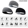 thumbnail image 5 of KAIYANG Paquete de 3 diademas deportivas, diadema retráctil de tela doble suave que absorbe la humedad para entrenamiento, 5 of 5