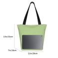 thumbnail image 3 of Bingfone Green Gingham Women Shoulder Tote Bags Casual Bag Ladies Shopping Handbag, 3 of 7