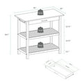 thumbnail image 2 of FurniFact Hunter Green Kitchen Island Table with Storage, Drawer, 2 Open Counter Shelves, 2 of 9