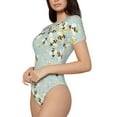 thumbnail image 2 of Naloa Bees Women's Short-Sleeved Onesie, One-Piece Swimsuit for Parties, dates, clubs - Large, 2 of 9